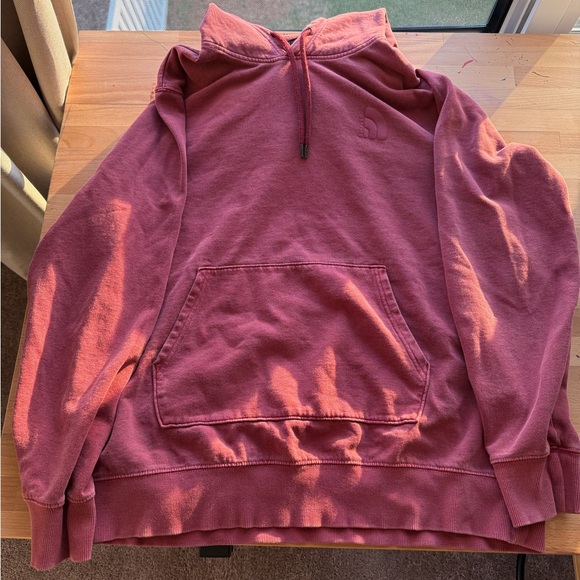 The North Face Other - The North Face Garment Dyed Red Fleece Hoodie